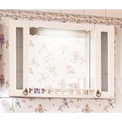 Зеркало-шкаф Бриклаер Кантри 105 Бежевый дуб прованс с балюстрадой