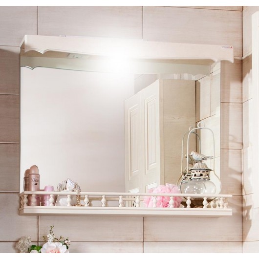 Зеркало Бриклаер Кантри 85 Бежевый дуб прованс с балюстрадой