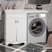 Комплект мебели Opadiris Клио 56 под стиральную машину L, белый матовый - 3