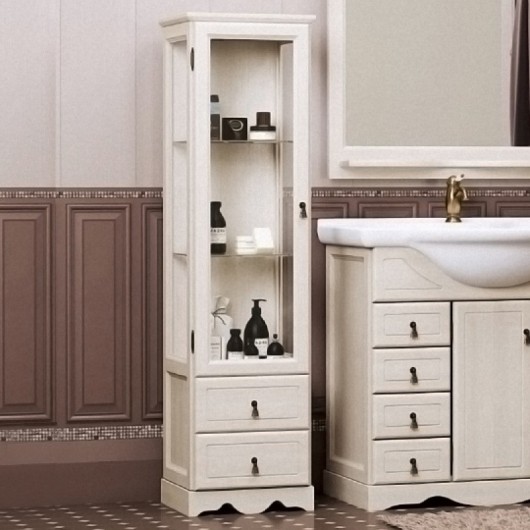 Шкаф-пенал Opadiris Клио 40 L, беленый бук Шкаф-пенал Opadiris Клио 40 L, беленый бук