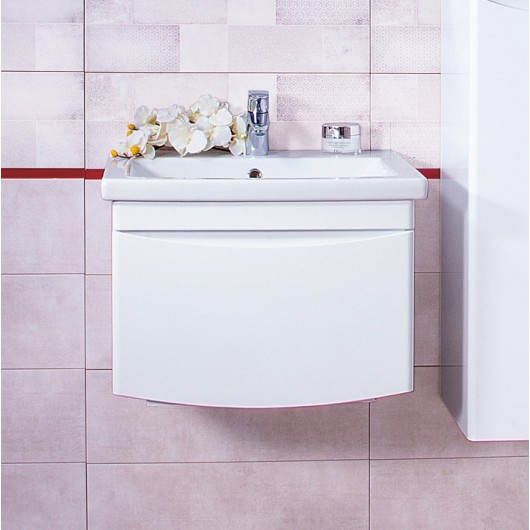 Тумба с раковиной Бриклаер Вега 60, белый глянец Тумба с раковиной Бриклаер Вега 60, белый глянец