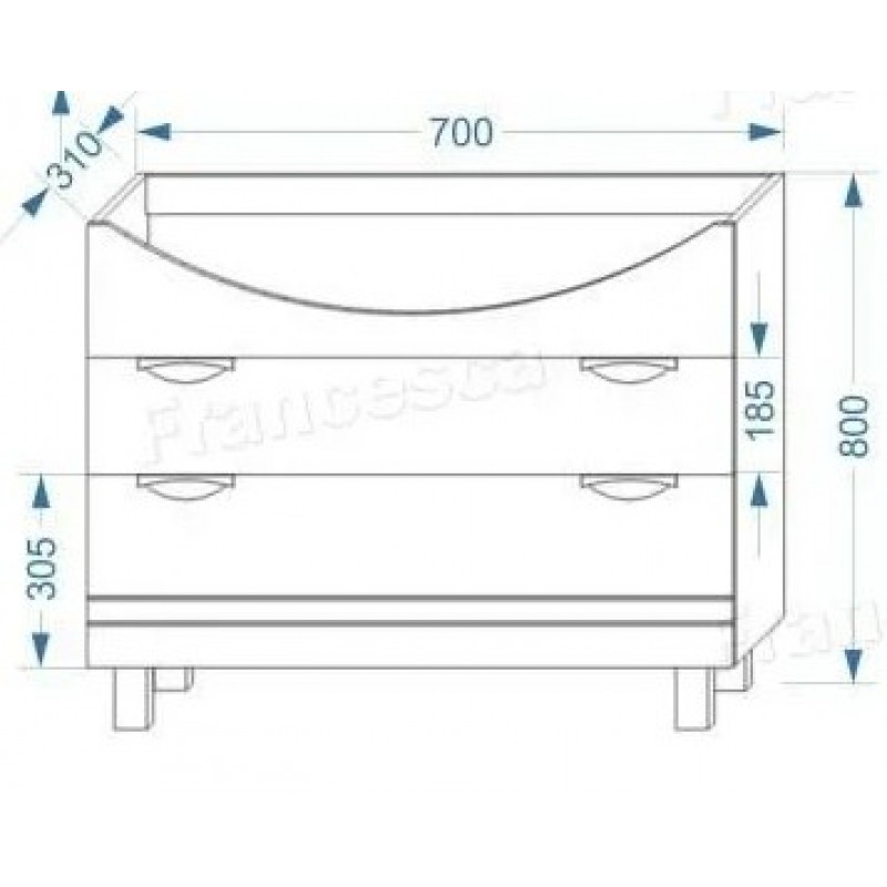 Тумба с раковиной francesca доминго 60