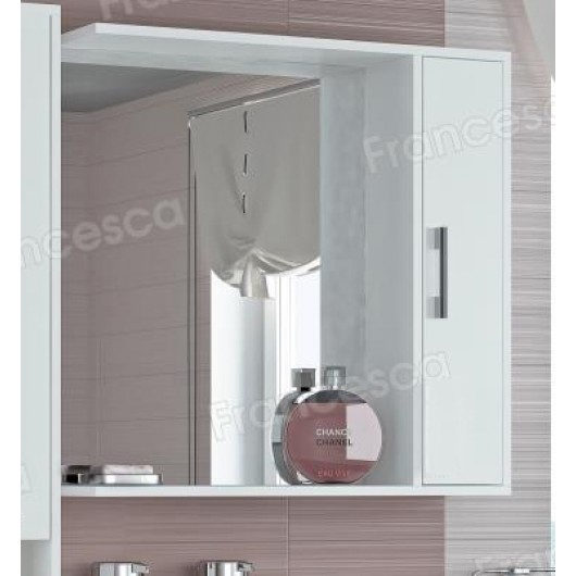 Шкаф-зеркало Francesca Eco 75 белый