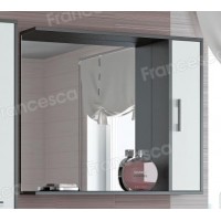 Шкаф-зеркало Francesca Eco 85 белый-венге