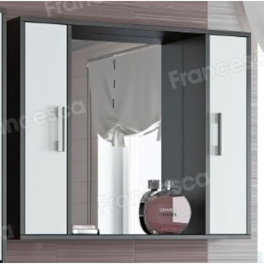 Шкаф-зеркало Francesca Eco 90 белый-венге