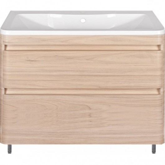 Тумба с раковиной Style Line Атлантика 100 Люкс Plus напольная, ясень