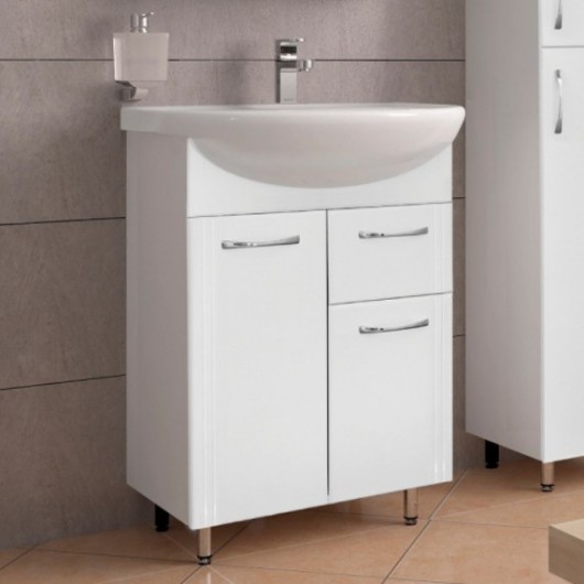 Тумба с раковиной Style Line Эко Стандарт №11 61 белая Тумба с раковиной Style Line Эко Стандарт №11 61 белая