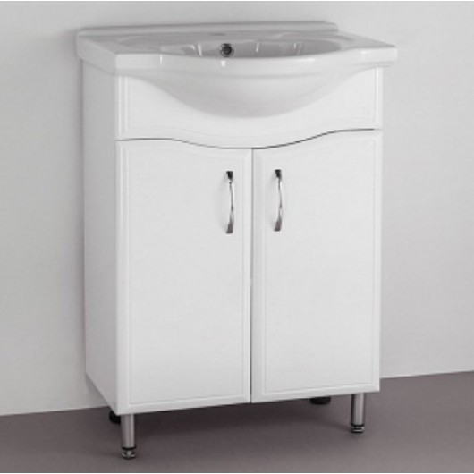 Тумба с раковиной Style Line Эко Волна №9 60 белая Тумба с раковиной Style Line Эко Волна №9 60 белая