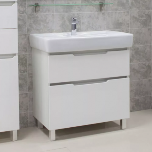 Тумба с раковиной AQUATON Дакота 80 белый/выбеленное дерево Тумба с раковиной AQUATON Дакота 80 белый/выбеленное дерево