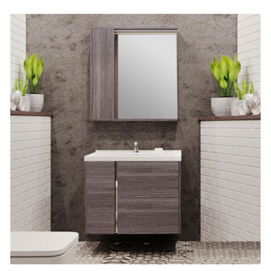 Комплект мебели AQUATON Стоун 80 грецкий орех