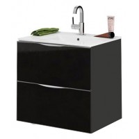 Тумба с раковиной Vod-Ok Марко 60 черная (раковина Classic)