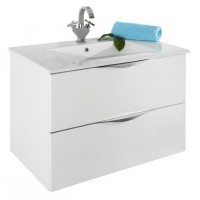 Тумба с раковиной Vod-Ok Марко 75 белая (раковина Elen)