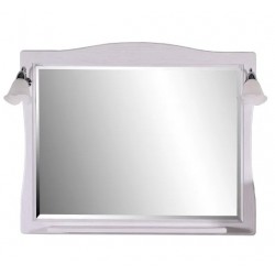 Зеркало ASB-Woodline Модена 105 белое, патина серебро