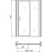 Душевая дверь в нишу Gemy Sunny Bay S28191E 140 см - 2