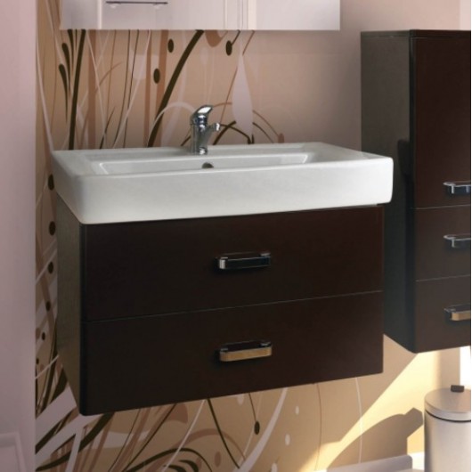 Тумба с раковиной Акватон Америна 80 темно-коричневая Тумба с раковиной Акватон Америна 80 темно-коричневая