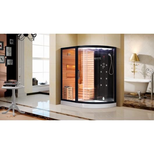 Комбинированная сауна 2в1 Ceruttispa Lugano Nero K9751L-Black
