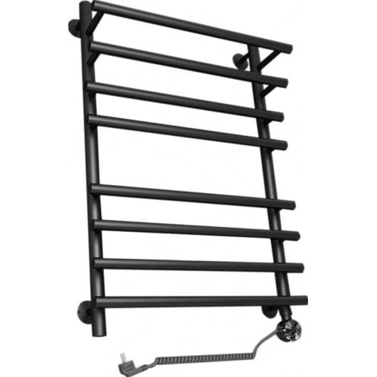 Полотенцесушитель электрический Двин F primo electro 80/50 1"-3/4"-1/2" чёрный матовый Полотенцесушитель электрический Двин F primo electro 80/50 1"-3/4"-1/2" чёрный матовый