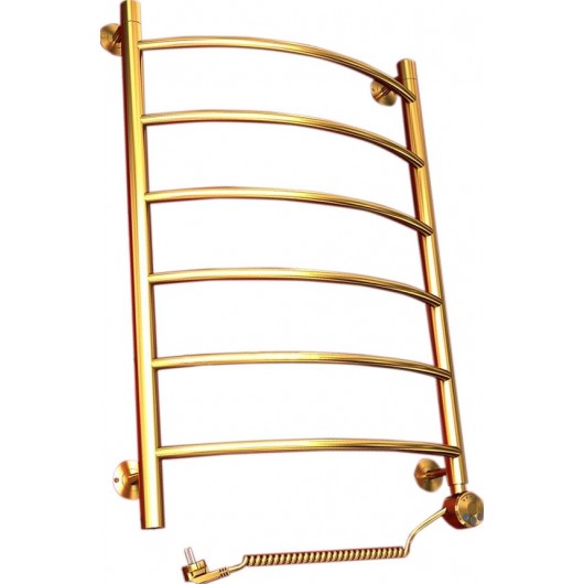 Полотенцесушитель электрический Двин R electro 80/50 1"-1/2" золотой хром Полотенцесушитель электрический Двин R electro 80/50 1"-1/2" золотой хром