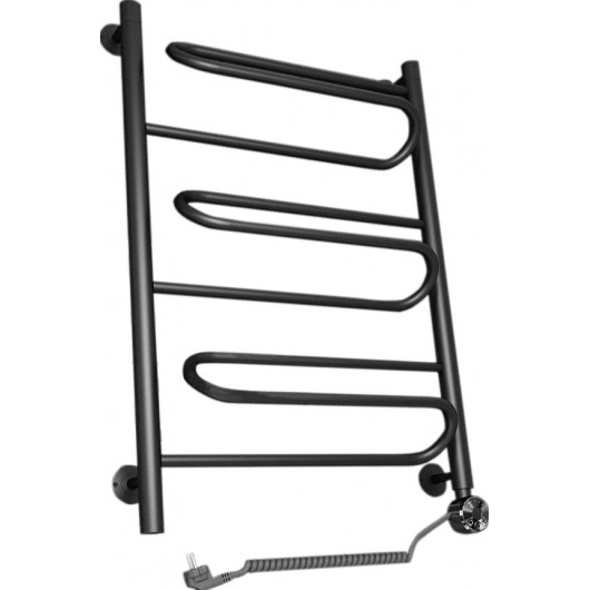 Полотенцесушитель электрический Двин W electro 80/50 1"-1/2" чёрный матовый