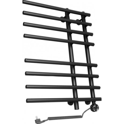 Полотенцесушитель электрический Двин L primo electro 80/15/55 1"-3/4"-1/2" чёрный матовый Полотенцесушитель электрический Двин L primo electro 80/15/55 1"-3/4"-1/2" чёрный матовый