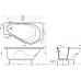 Ванна из искусственного камня Эстет Грация 170x95, R с ножками - 4