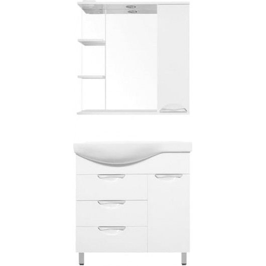 Комплект мебели Style Line Жасмин 82 R белая, с бельевой корзиной
