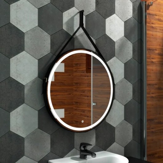 Зеркало Art&Max Milan 65 черный ремень Зеркало Art&Max Milan 65 черный ремень