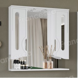 Зеркало-шкаф Francesca Инфинити 80 2С белый 2 шкафа