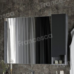 Зеркало-шкаф Венеция Неаполь 100 графит софт, левый