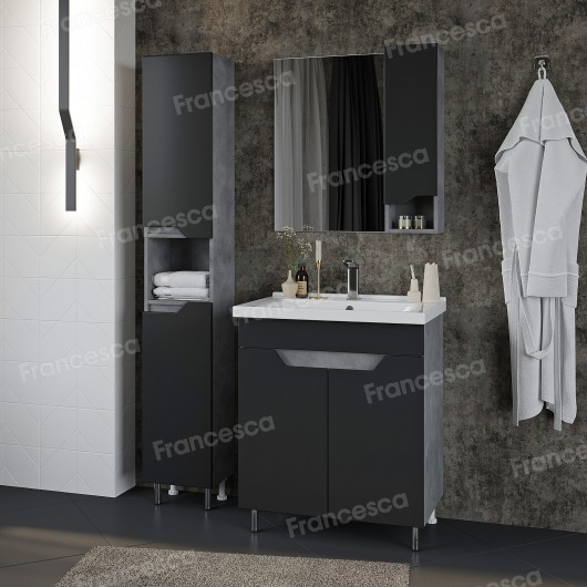 Комплект мебели Венеция Неаполь 70 напольная, графит софт