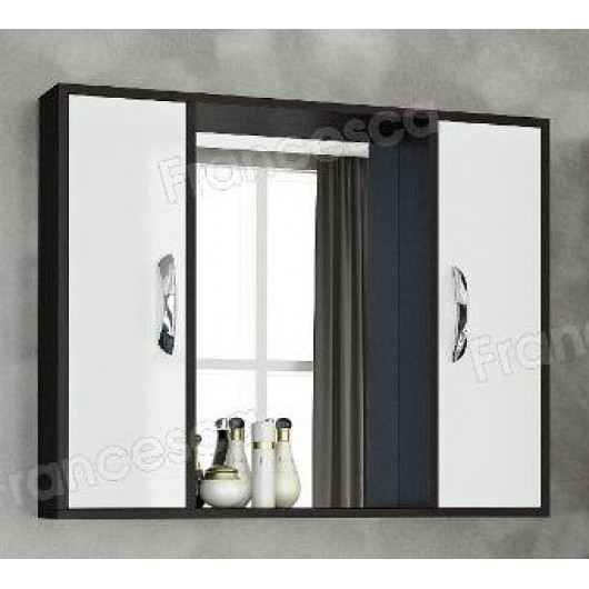 Шкаф-зеркало Francesca Eco Max 90 белый-венге