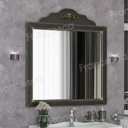 Зеркало Francesca Леонардо 85 черный, патина золото