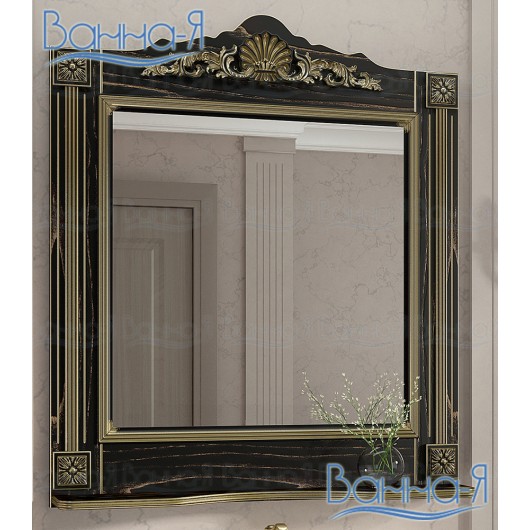 Зеркало Венеция Аврора 105 цвет: венге с патиной золото