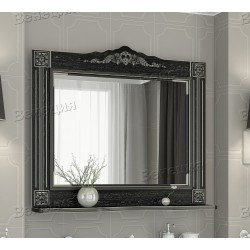 Зеркало Венеция Аврора 105 черный с патиной серебро