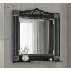 Зеркало Венеция Аврора 85 черный с патиной серебро