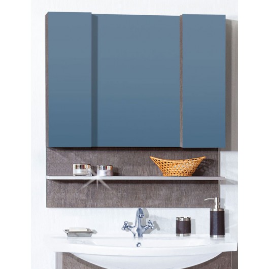 Зеркало-шкаф Бриклаер Карибы 100 дуб антик, сатин