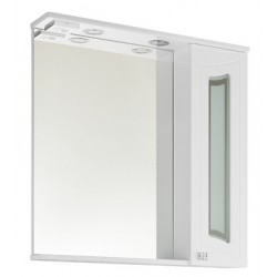 Зеркало-шкаф Vod-Ok Адам 75 (фасад стекло), белый