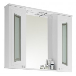 Зеркало-шкаф Vod-Ok Адам 90 (фасад стекло), белый