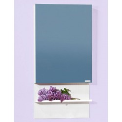 Зеркальный шкаф Бриклаер Аргентина 50 светлая лиственница/ белый глянец