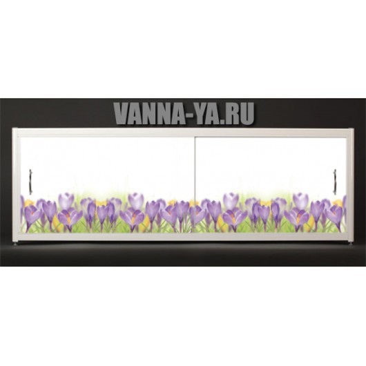 Экран под ванну Francesca Elite Полевые цветы 140-180 см (Антискользящее Основание)
