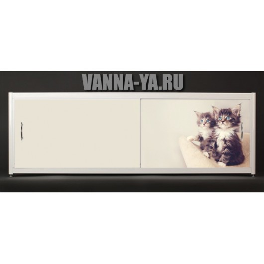 Экран под ванну Francesca Elite Котята 140-180 см (Антискользящее Основание)