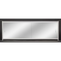 Зеркальный экран под ванну раздвижной Francesca Premium 150/170/180 (Антискользящее Основание) 