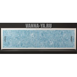 Экран под ванну голубой мрамор Francesca Elite 140-180 см (Антискользящее Основание)