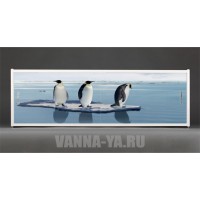 Фотоэкран под ванну Francesca Premium Пингвины на льдине 150/170/180 см (Антискользящее Основание)