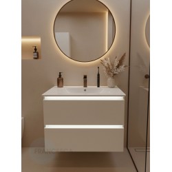 Тумба с раковиной Francesca Avanti Panda 80, DR-03B-80, подвесная, с подсветкой, бежевая