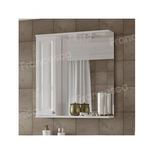 Шкаф-зеркало Francesca Avanti Империя 60 белый, левый