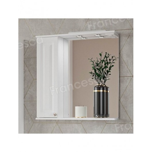 Шкаф-зеркало Francesca Avanti Империя 65 белый, левый