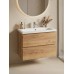 Тумба с раковиной Francesca Avanti Latina 80 подвесная, дуб крафт золотой (ум. Moduo 80) - 2