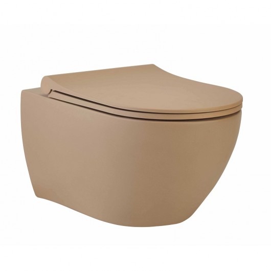 Унитаз подвесной beWash Bogen 88303273 с сиденьем микролифт латте Унитаз подвесной beWash Bogen 88303273 с сиденьем микролифт латте