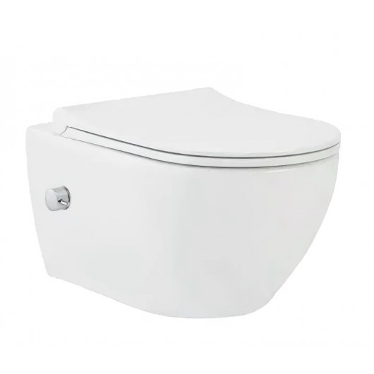 Унитаз подвесной beWash Bogen 88343601 со смесителем, системой микролифт, белый Унитаз подвесной beWash Bogen 88343601 со смесителем, системой микролифт, белый